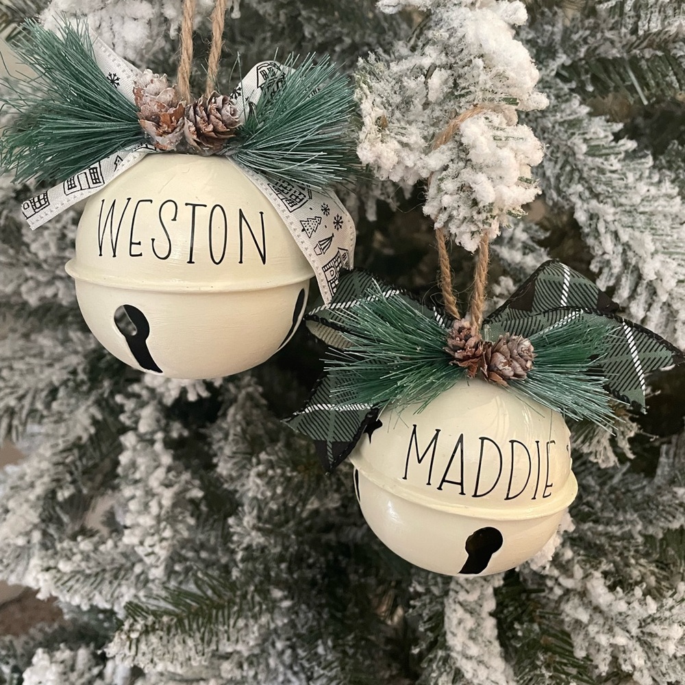 Personalized large bell ornaments